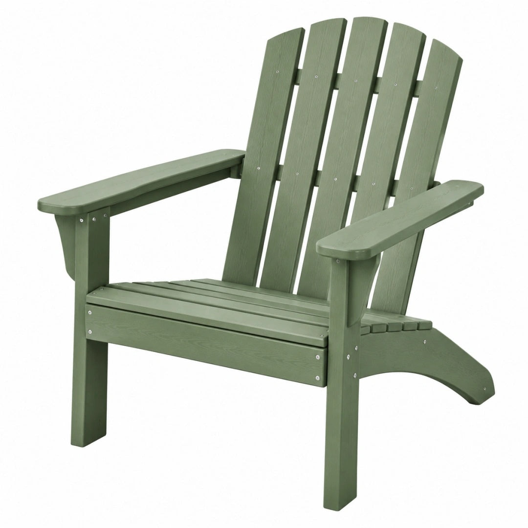 Adirondack Gartenstuhl 80 x 98 x 96 cm aus Kunststoff Grün mit Armlehnen