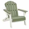 Adirondack-Gartenstuhl 83 x 80 x 98 cm Kunststoff Grün Weiß klappbar