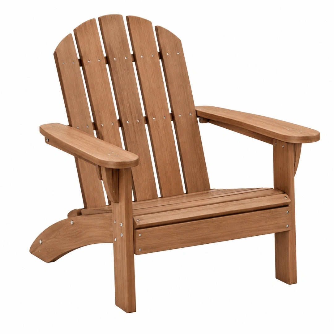 Adirondack Gartenstuhl 83 x 80 x 98 cm Massivholz Braun mit Armlehnen