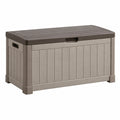 Garten-Aufbewahrungsbox 116 x 64 x 57 cm Kunststoff Taupe mit Deckel