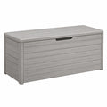 Garten-Aufbewahrungsbox 120 x 61 x 63 cm Kunststoff Grau mit Klappdeckel