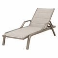 Gartenliege 190 x 65 x 95 cm Metall Textilgewebe Beige verstellbar